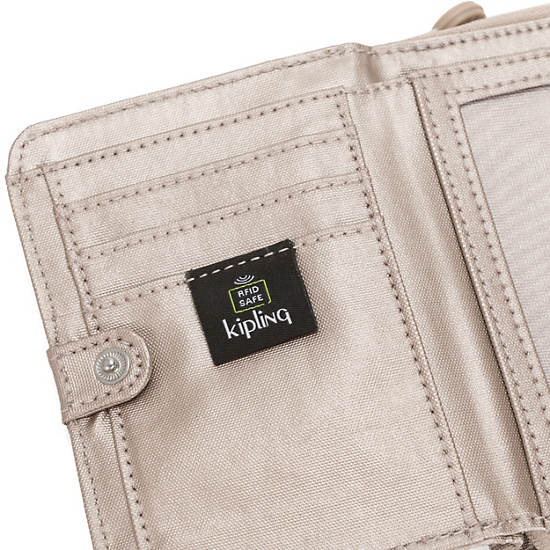 Portefeuilles Kipling Money Love Metallic Small Wallet Beige | FR 1010WN